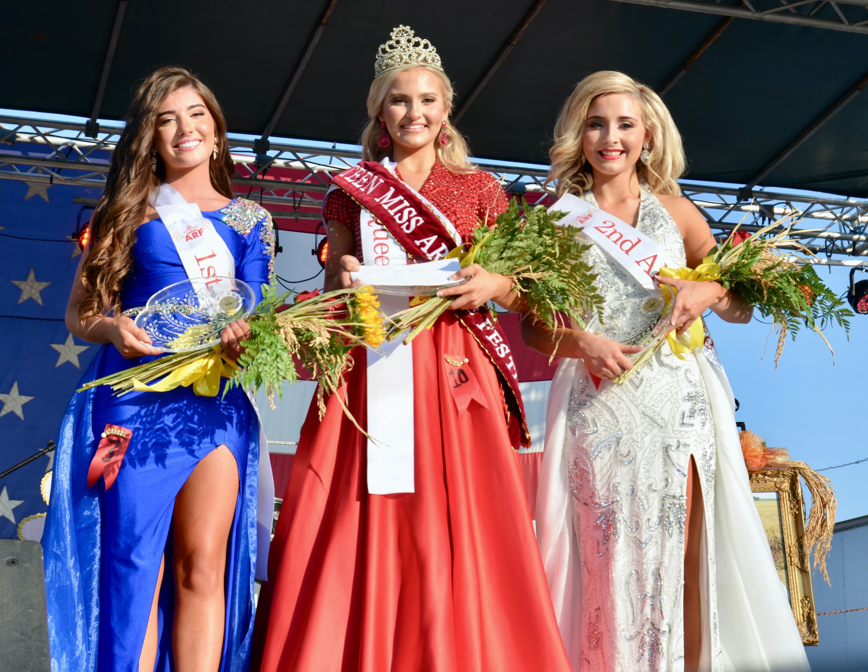 Miss Queen and Court: Emma Massengill, Ansley Dawson, Mary Beth Penter